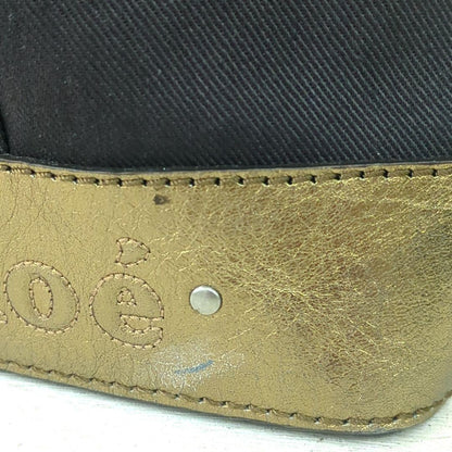 Chloe Purse Handbag Pouch Canvas Leather Women's Used Authentic