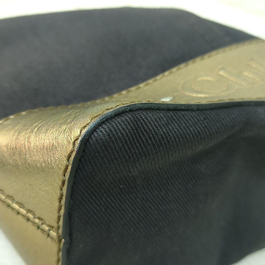 Chloe Purse Handbag Pouch Canvas Leather Women's Used Authentic