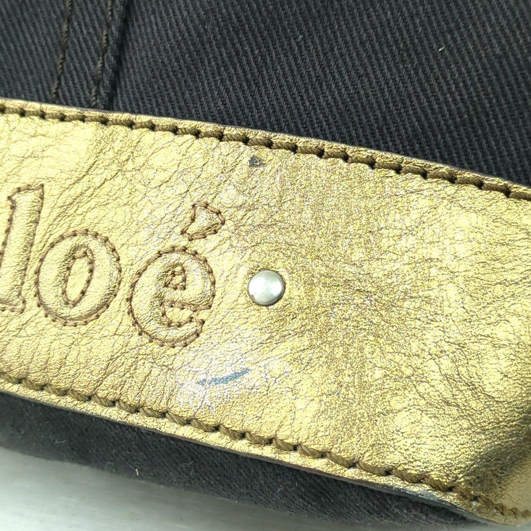 Chloe Purse Handbag Pouch Canvas Leather Women's Used Authentic