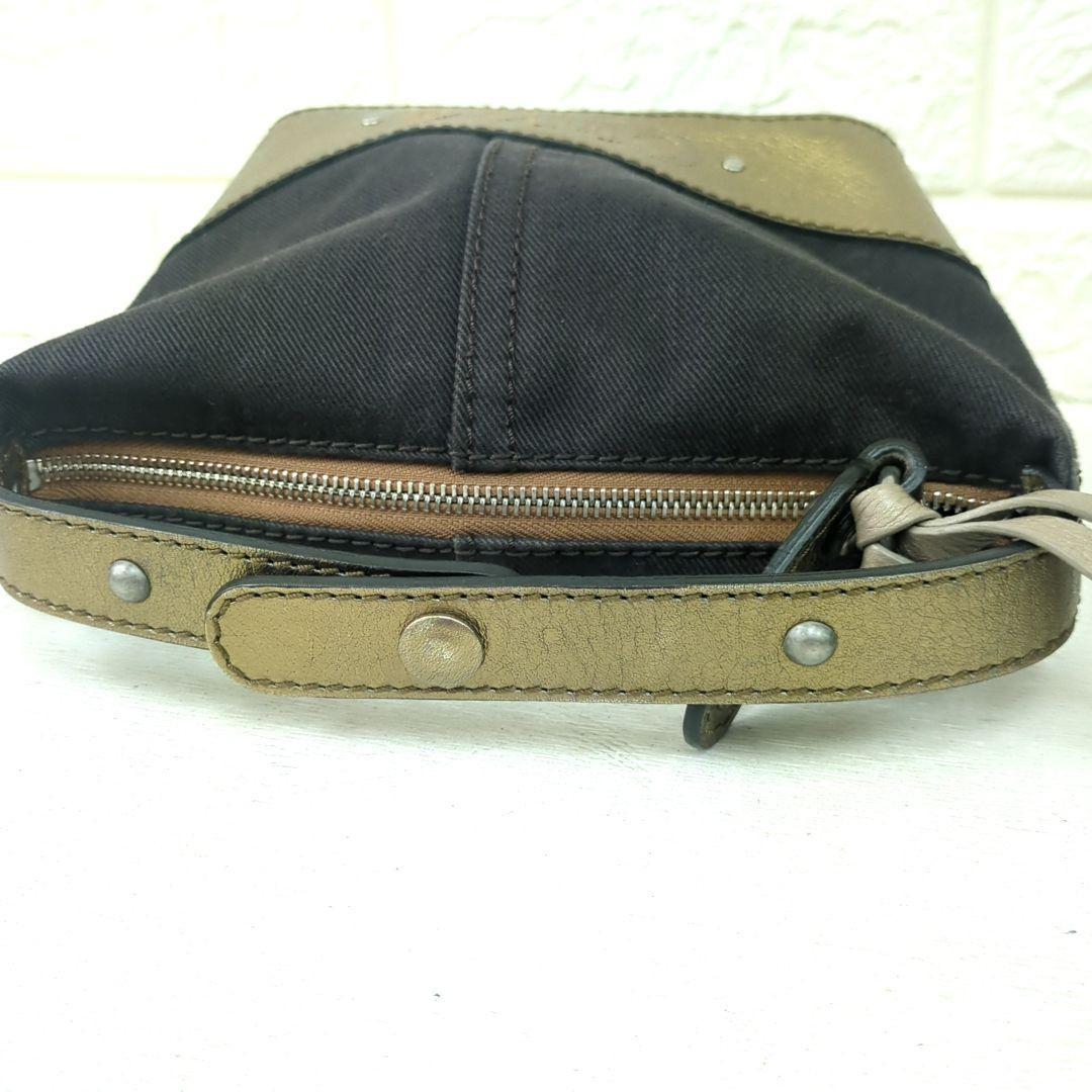 Chloe Purse Handbag Pouch Canvas Leather Women's Used Authentic