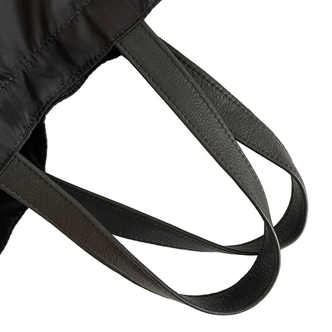 RED VALENTINO Hand Bag Tote Purse Canvas Leather Black Authentic