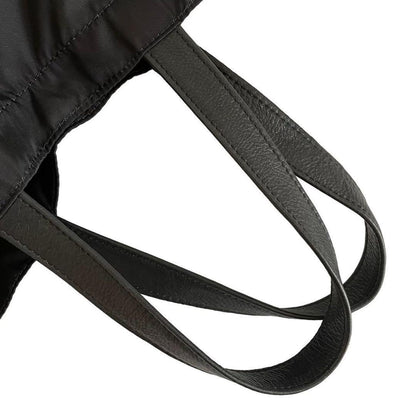 RED VALENTINO Hand Bag Tote Purse Canvas Leather Black Authentic