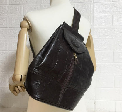MULBERRY Backpack 2way Leather Dark Brown Authentic