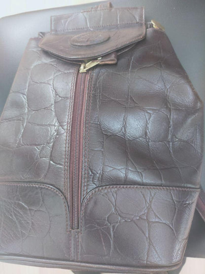 MULBERRY Backpack 2way Leather Dark Brown Authentic