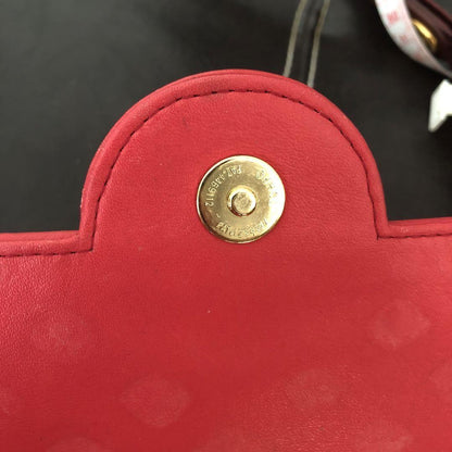 Saint Laurent Clutch Bag Second Bag Leather Pink Red Authentic