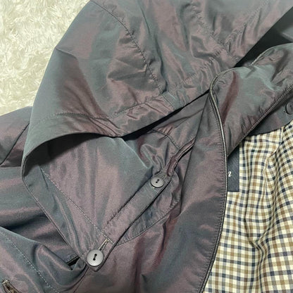 Aquascutum Trench Coat Club Check Asian fit L US size M Authentic