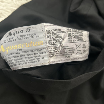 Aquascutum Reversible Coat FREE SIZE Black Green Authentic
