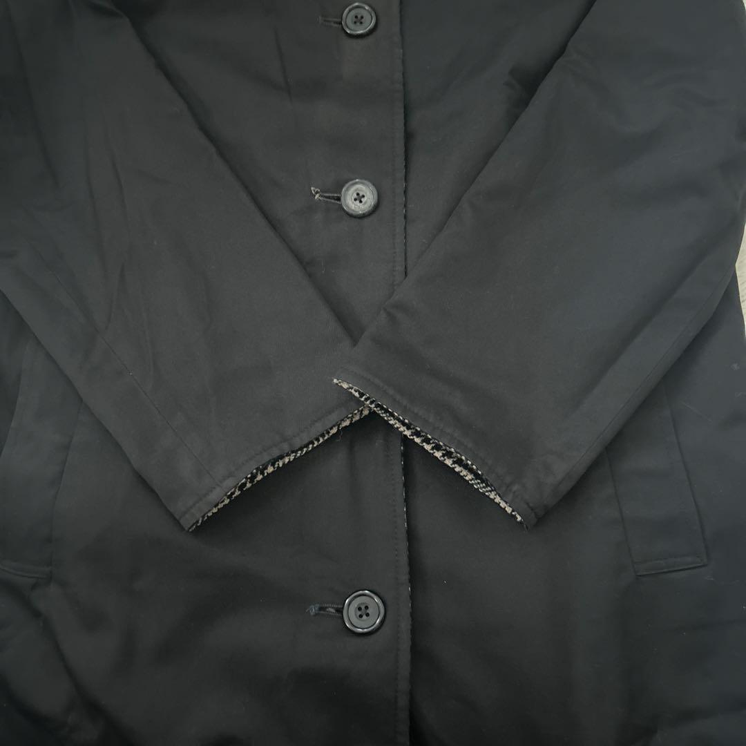 Aquascutum Reversible Coat FREE SIZE Black Green Authentic