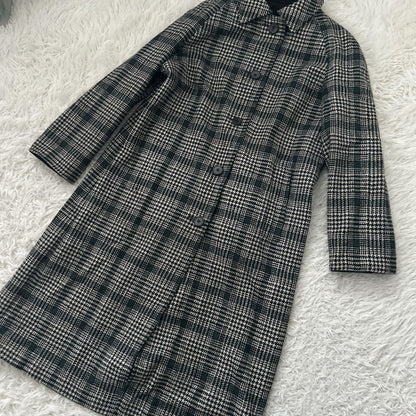 Aquascutum Reversible Coat FREE SIZE Black Green Authentic