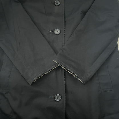 Aquascutum Reversible Coat FREE SIZE Black Green Authentic