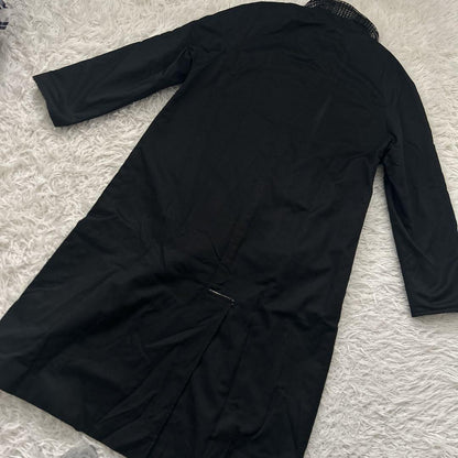 Aquascutum Reversible Coat FREE SIZE Black Green Authentic