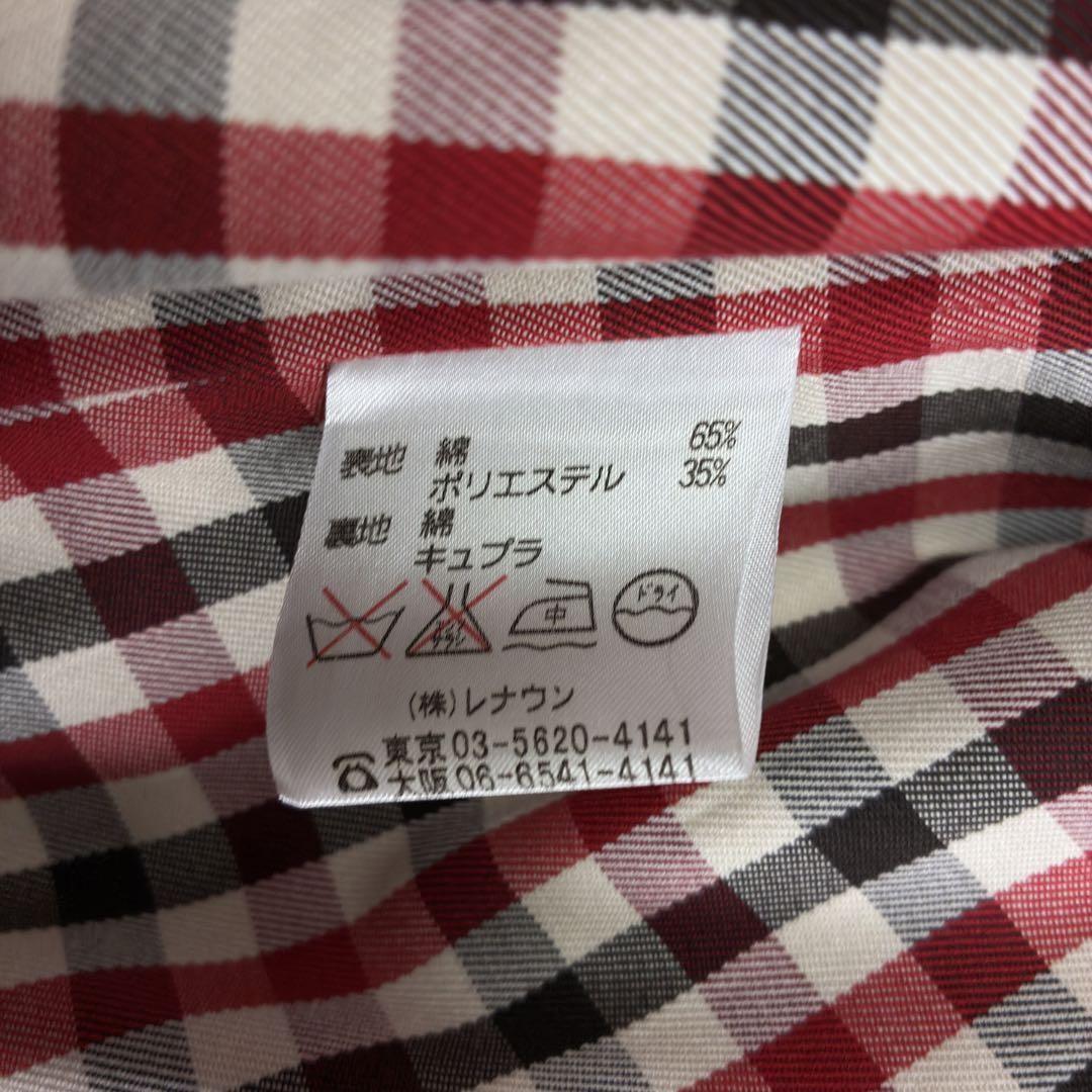 Aquascutum Trench Coat Club Check Asian fit M US size S Red Authentic