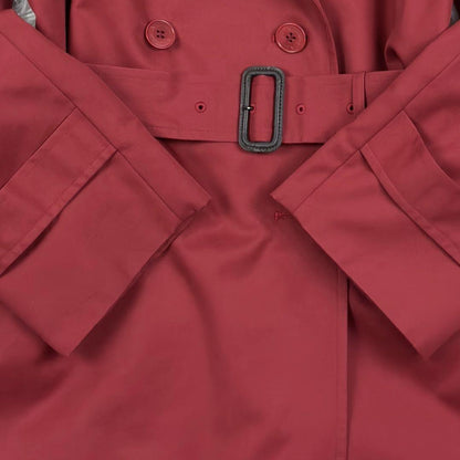 Aquascutum Trench Coat Club Check Asian fit M US size S Red Authentic