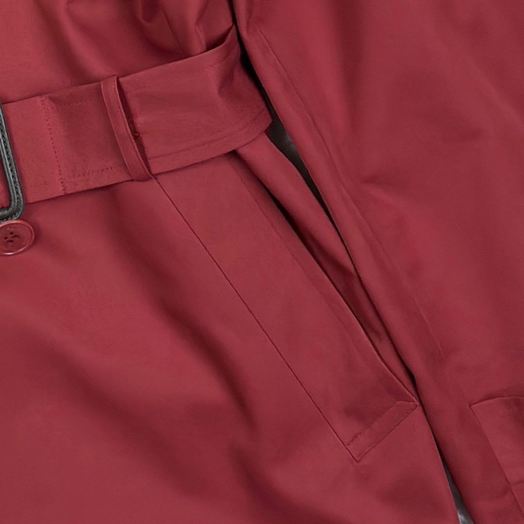 Aquascutum Trench Coat Club Check Asian fit M US size S Red Authentic