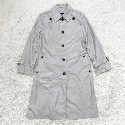 Aquascutum Trench Coat Asian fit L US size M Light Gray Authentic