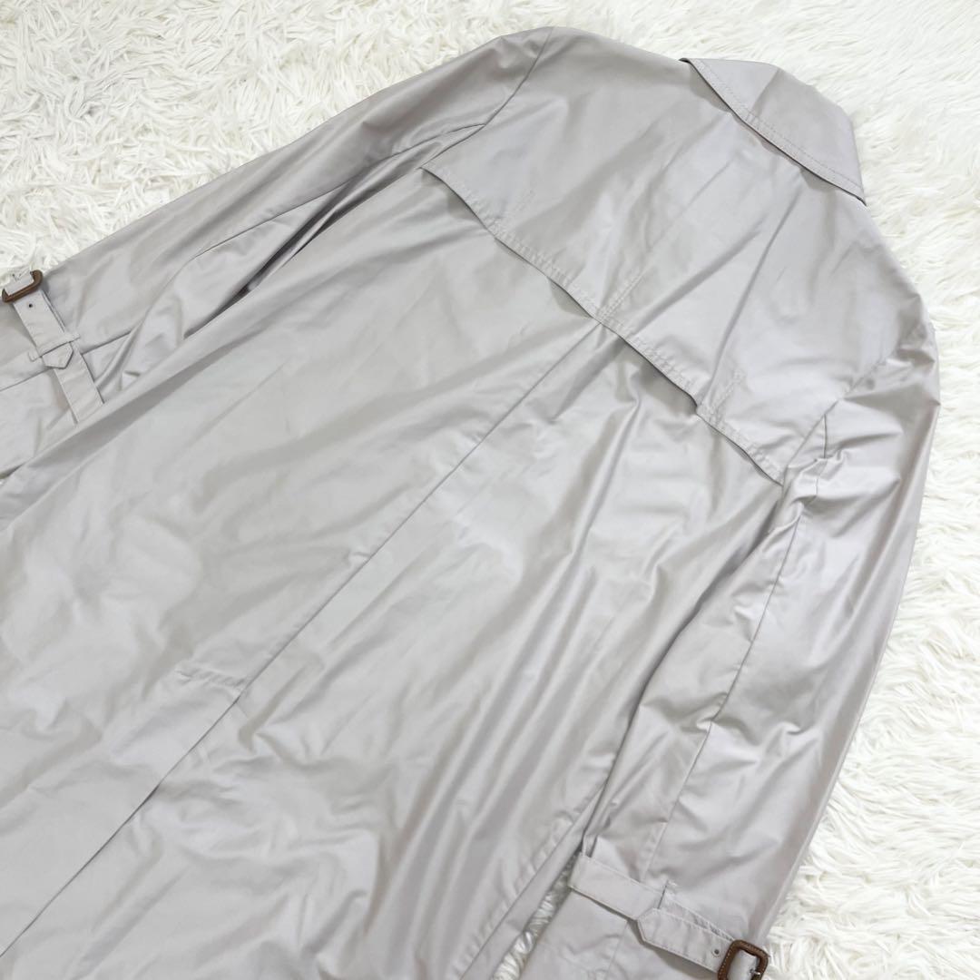 Aquascutum Trench Coat Asian fit L US size M Light Gray Authentic