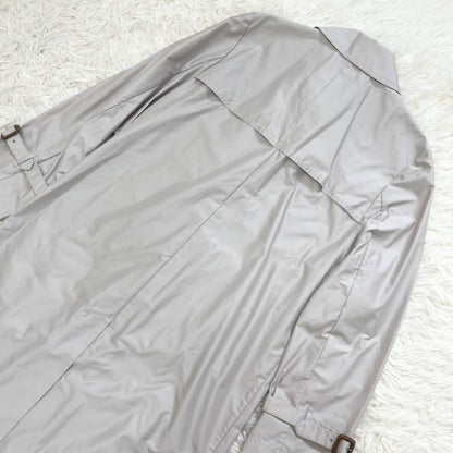 Aquascutum Trench Coat Asian fit L US size M Light Gray Authentic