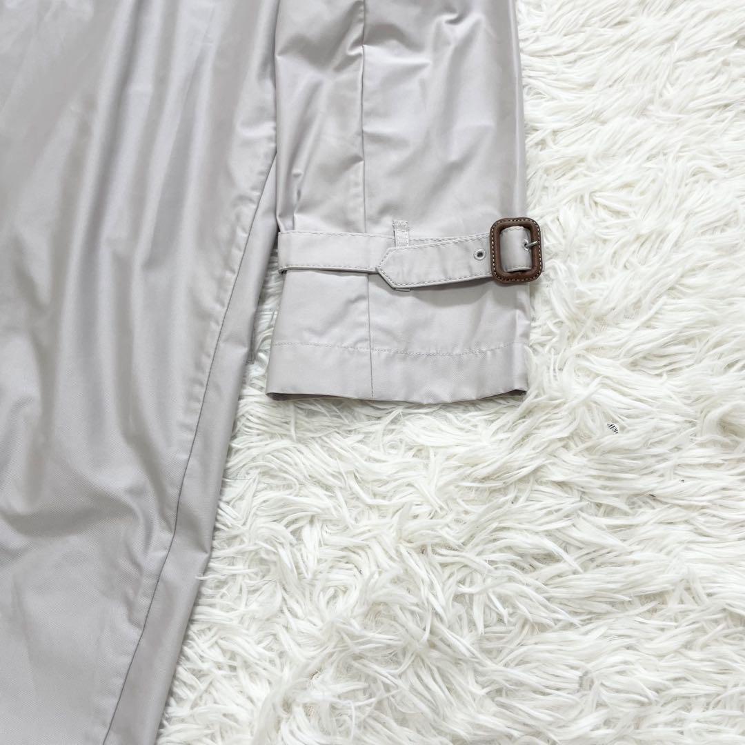 Aquascutum Trench Coat Asian fit L US size M Light Gray Authentic