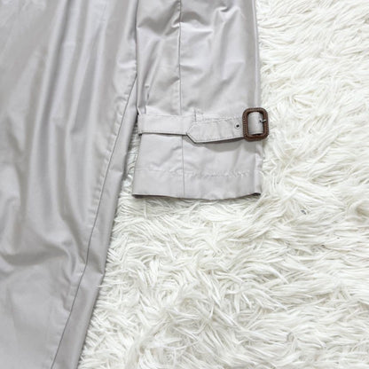 Aquascutum Trench Coat Asian fit L US size M Light Gray Authentic