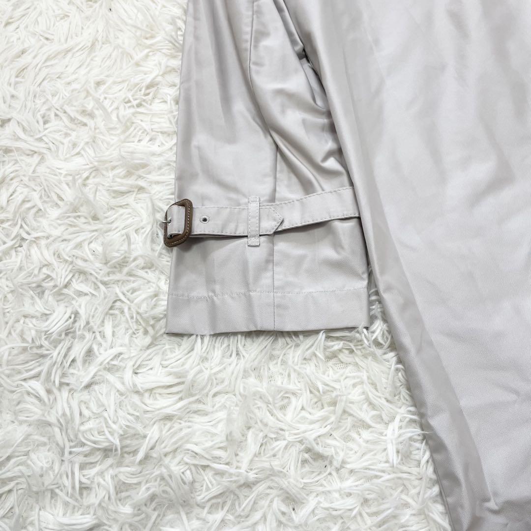 Aquascutum Trench Coat Asian fit L US size M Light Gray Authentic