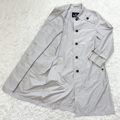 Aquascutum Trench Coat Asian fit L US size M Light Gray Authentic
