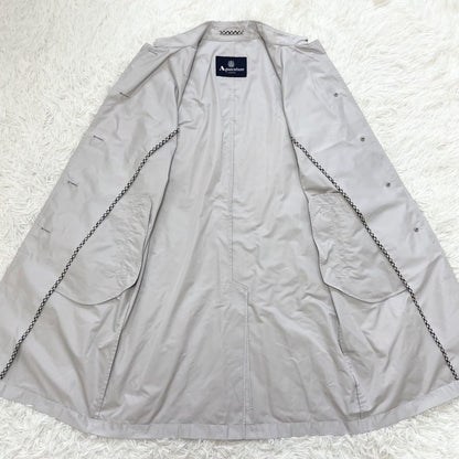 Aquascutum Trench Coat Asian fit L US size M Light Gray Authentic