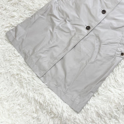 Aquascutum Trench Coat Asian fit L US size M Light Gray Authentic
