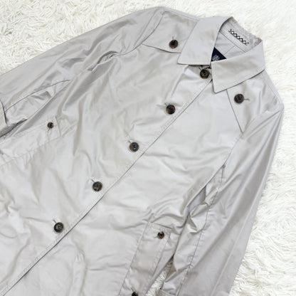Aquascutum Trench Coat Asian fit L US size M Light Gray Authentic