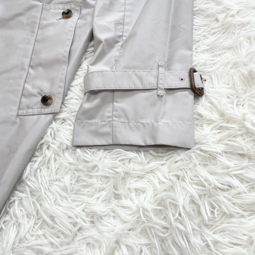 Aquascutum Trench Coat Asian fit L US size M Light Gray Authentic