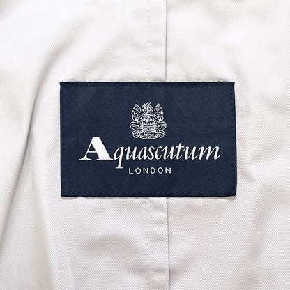 Aquascutum Trench Coat Asian fit L US size M Light Gray Authentic