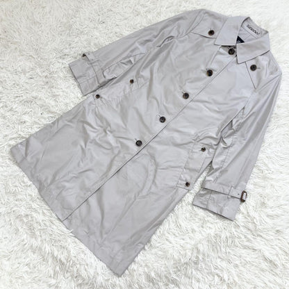 Aquascutum Trench Coat Asian fit L US size M Light Gray Authentic