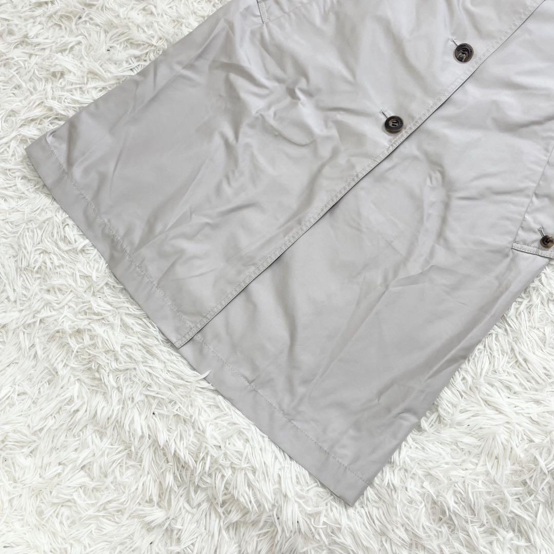 Aquascutum Trench Coat Asian fit L US size M Light Gray Authentic
