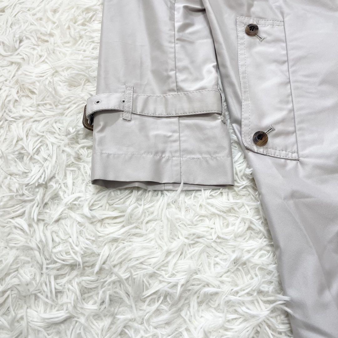 Aquascutum Trench Coat Asian fit L US size M Light Gray Authentic