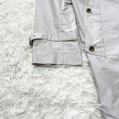 Aquascutum Trench Coat Asian fit L US size M Light Gray Authentic