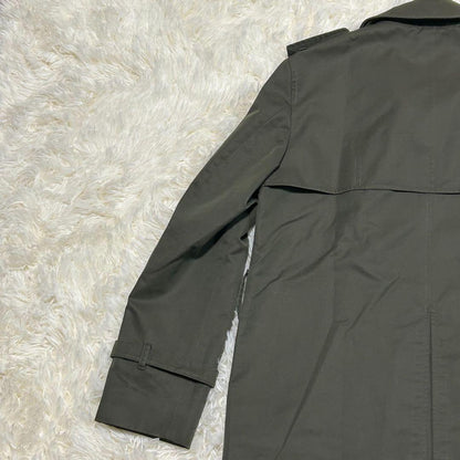 Aquascutum Trench Coat Club Check Asian fit S 36 US size XS Khaki Authentic