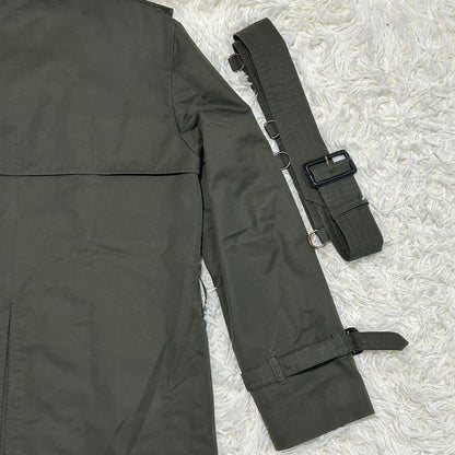 Aquascutum Trench Coat Club Check Asian fit S 36 US size XS Khaki Authentic