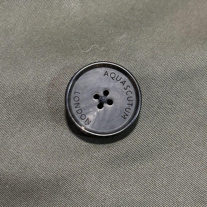 Aquascutum Trench Coat Club Check Asian fit S 36 US size XS Khaki Authentic