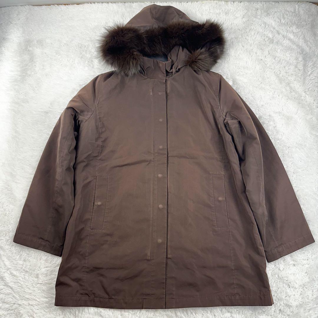 Aquascutum Trench Coat Club Check Asian fit XL US size L Brown Authentic