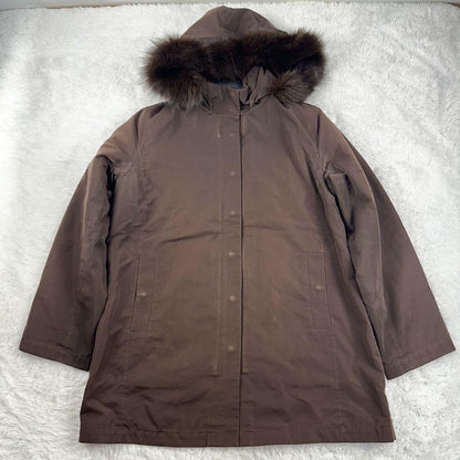 Aquascutum Trench Coat Club Check Asian fit XL US size L Brown Authentic