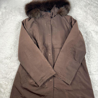 Aquascutum Trench Coat Club Check Asian fit XL US size L Brown Authentic