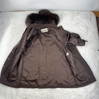 Aquascutum Trench Coat Club Check Asian fit XL US size L Brown Authentic