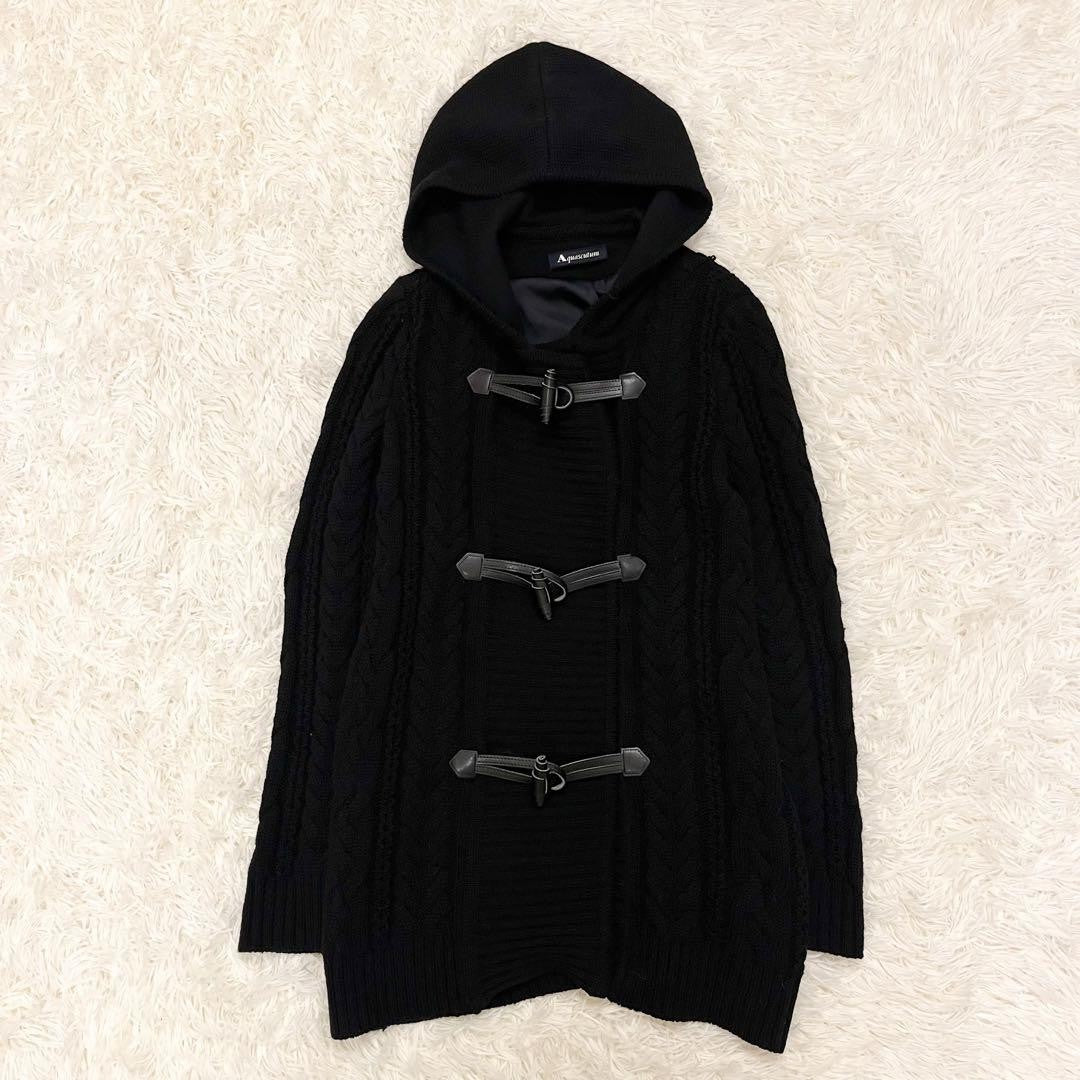 Aquascutum Duffle Coat Asian fit M US size S Black Authentic