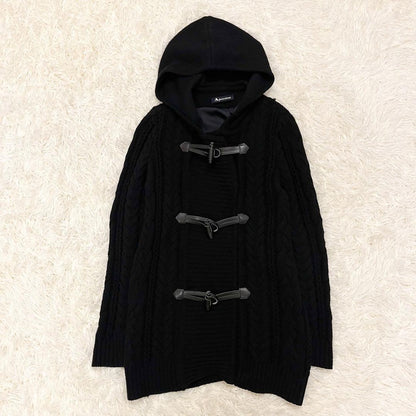 Aquascutum Duffle Coat Asian fit M US size S Black Authentic