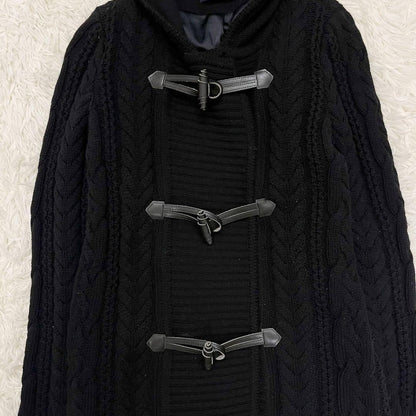 Aquascutum Duffle Coat Asian fit M US size S Black Authentic