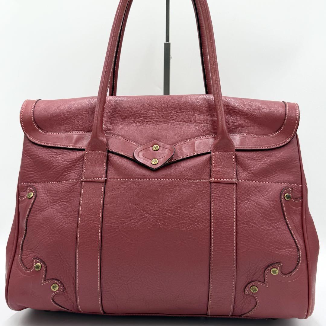 MULBERRY Hand Bag Tote Purse Bayswater Leather Pink Authentic