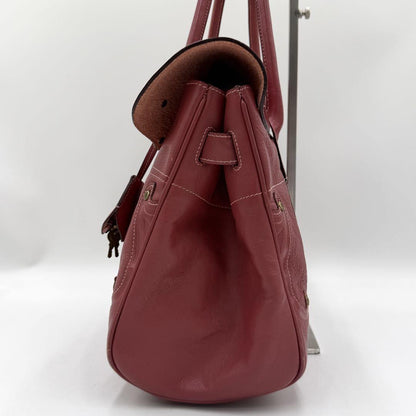 MULBERRY Hand Bag Tote Purse Bayswater Leather Pink Authentic