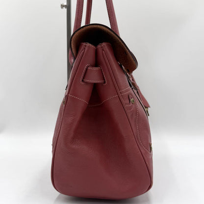 MULBERRY Hand Bag Tote Purse Bayswater Leather Pink Authentic