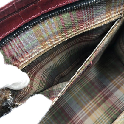 MULBERRY Hand Bag Tote Purse Leather Wine Red Authentic