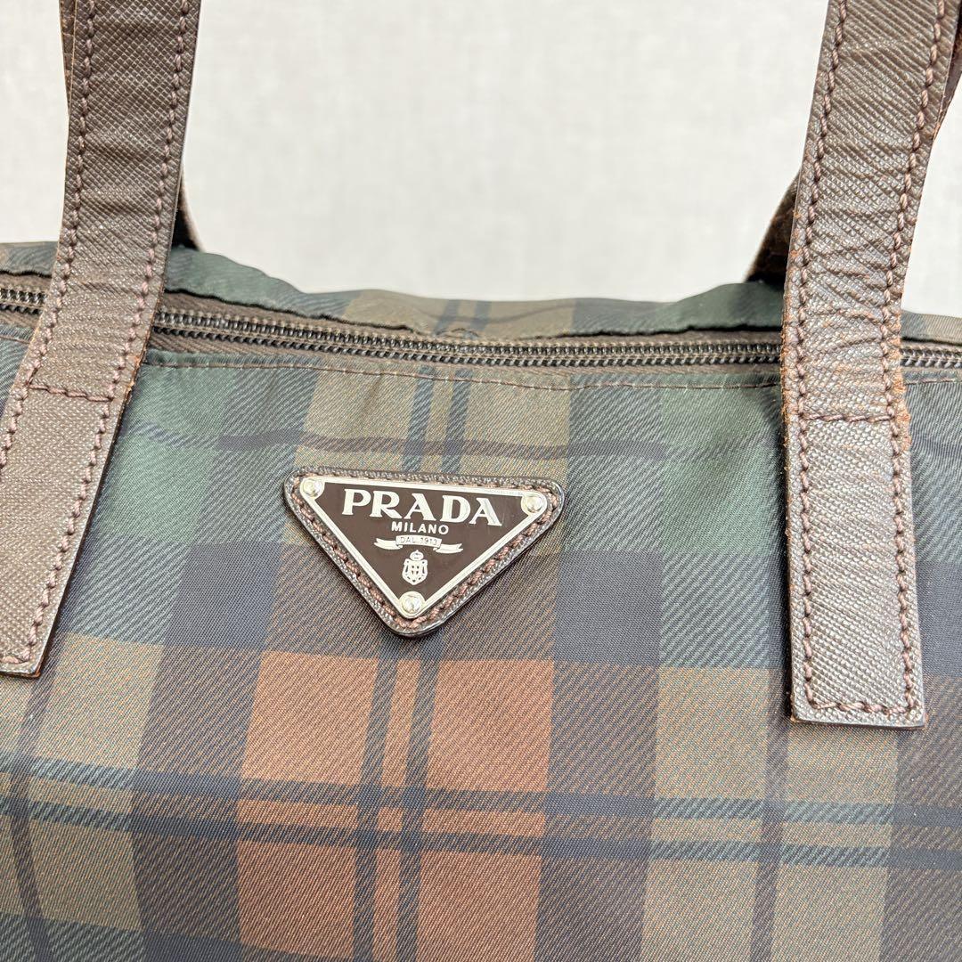 PRADA Hand Shoulder Bag Tote Purse 2way Logo Nylon Multicolor Authentic