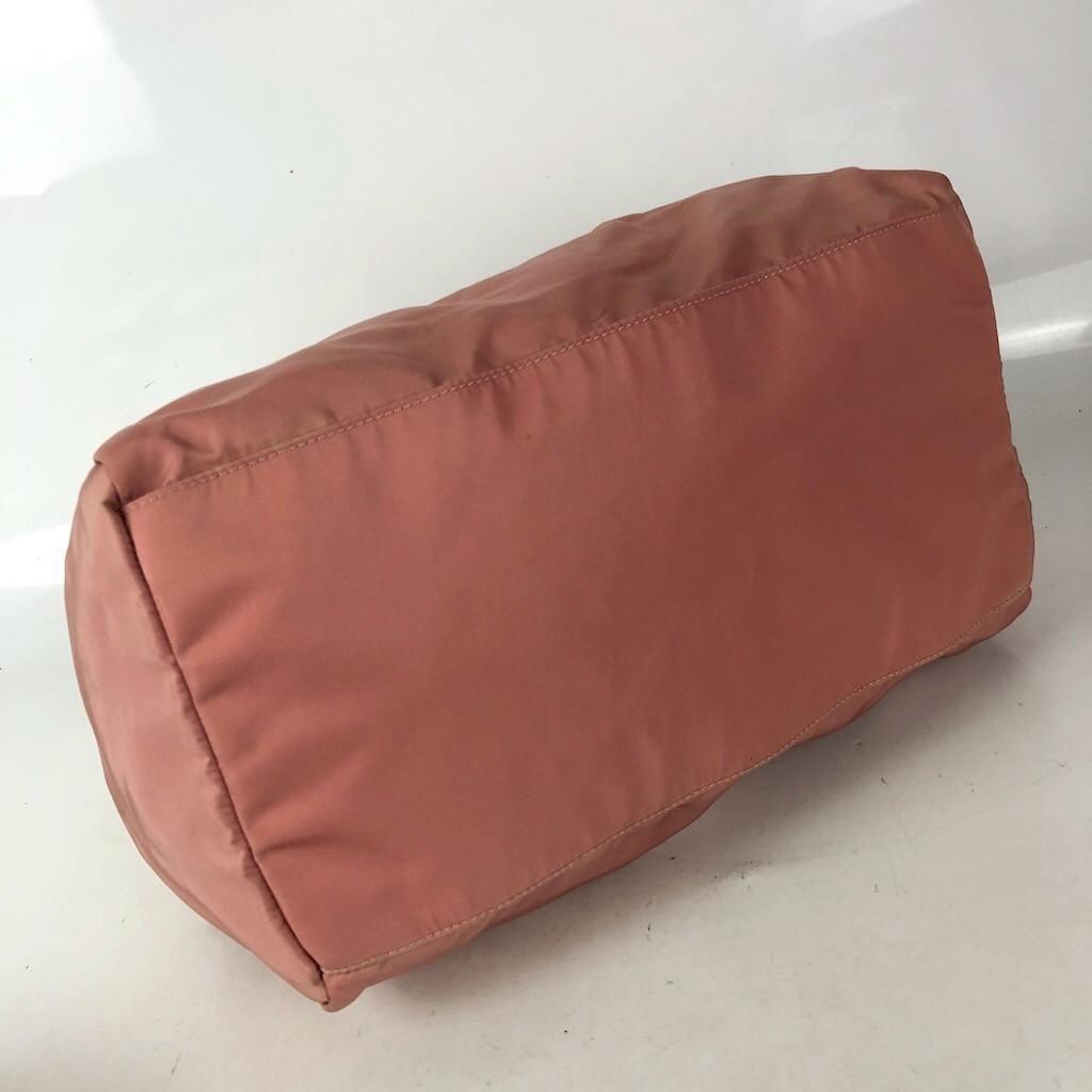 PRADA Hand Bag Tote Purse Logo Nylon Pink Authentic